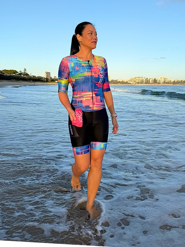 Women's MATRIX Aero Sleeved Flyfront TriSuit - Black