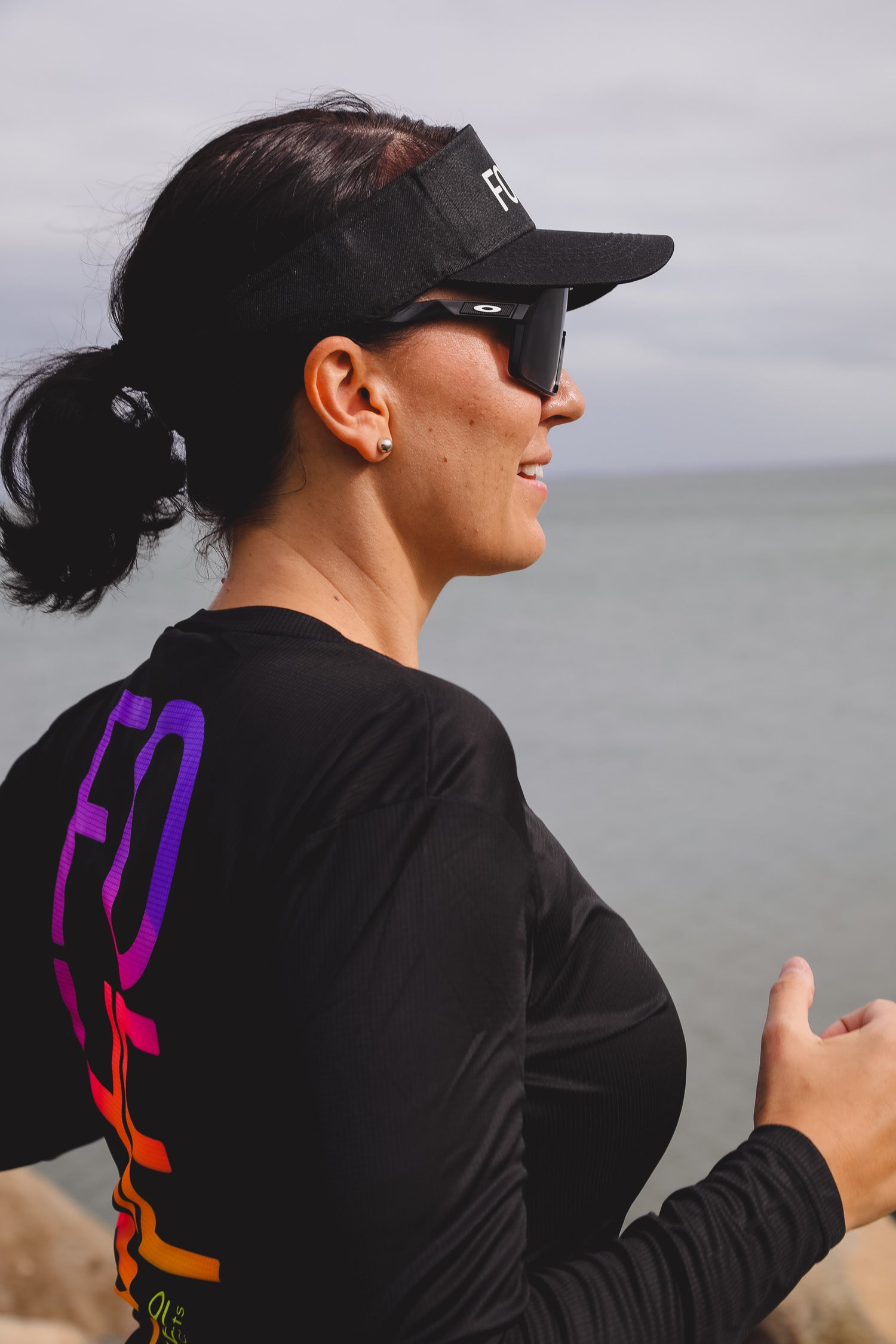 Women's Long Sleeved Run Shirt - Fluoro Twist