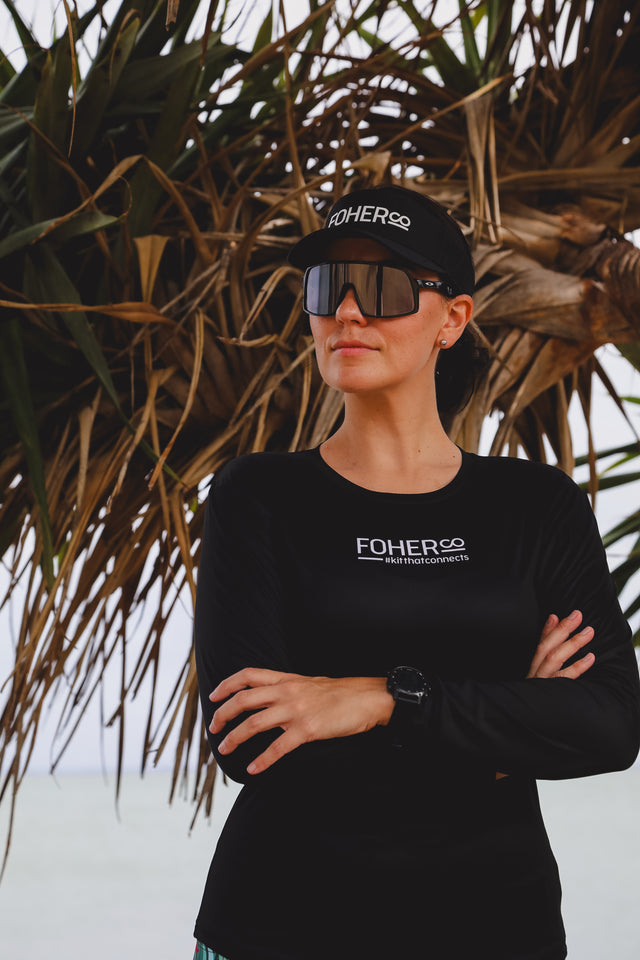 Women's Long Sleeved Run Shirt - Fluoro Twist