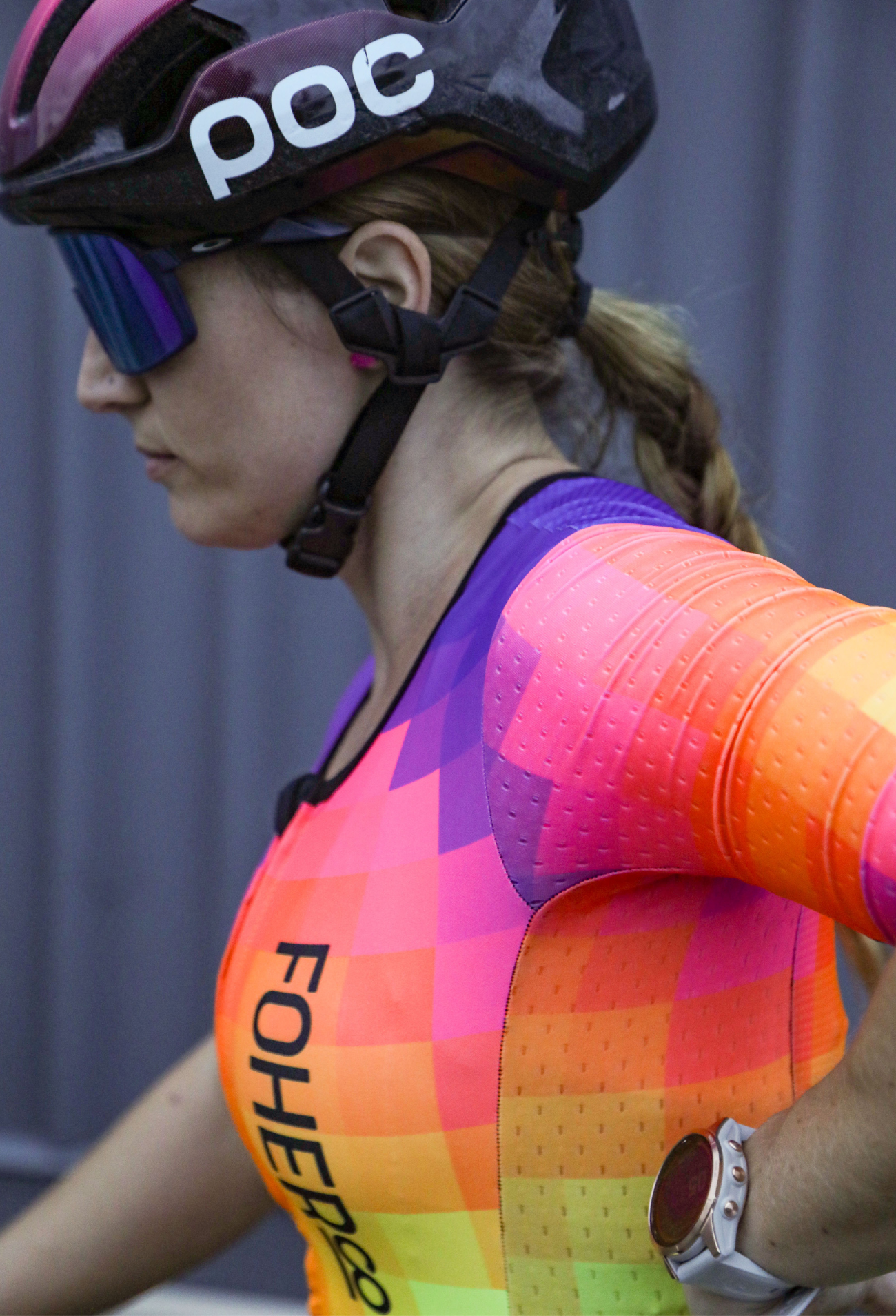 Women's Be Bright Be Seen FLUORO Aero Sleeved FlyFront TriSuit