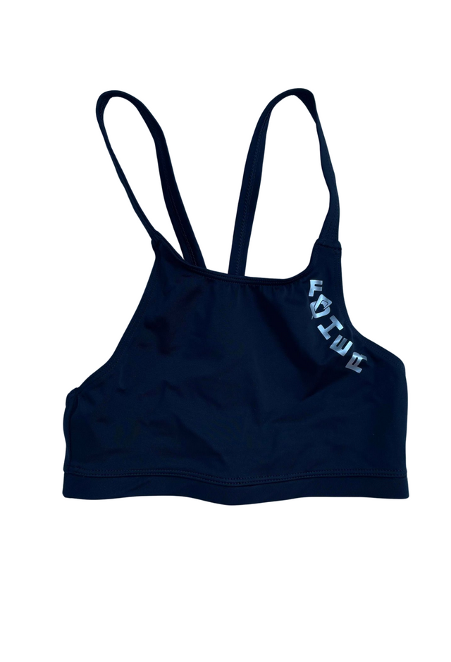 Women's/Girl's Black Swim Top - FINAL SALE - XXS