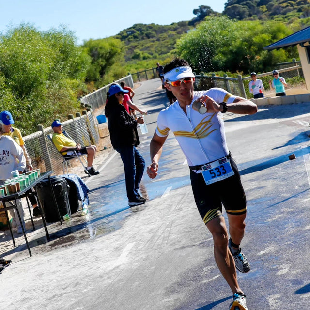 Men's Flyfront TriSuit - White & Gold - FINAL SALE