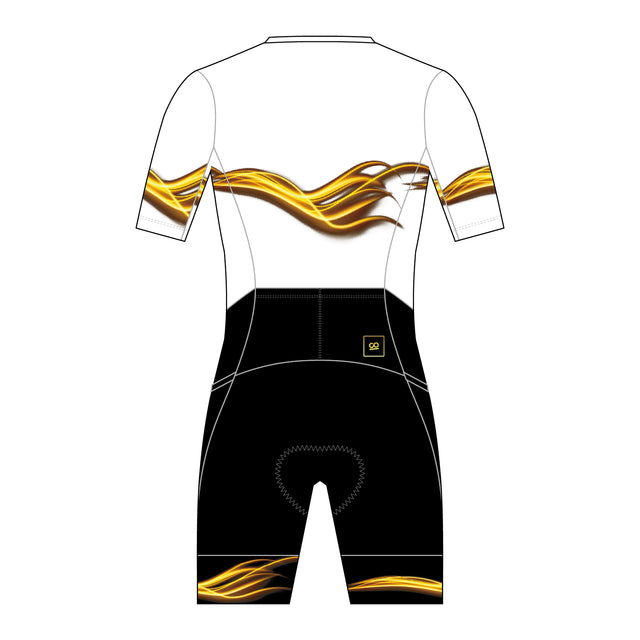 Men's Flyfront TriSuit - White & Gold - FINAL SALE