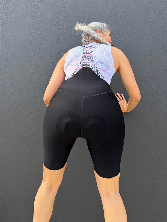 Women's QOM-Fort Cycle Bibshort - STAPLE Black