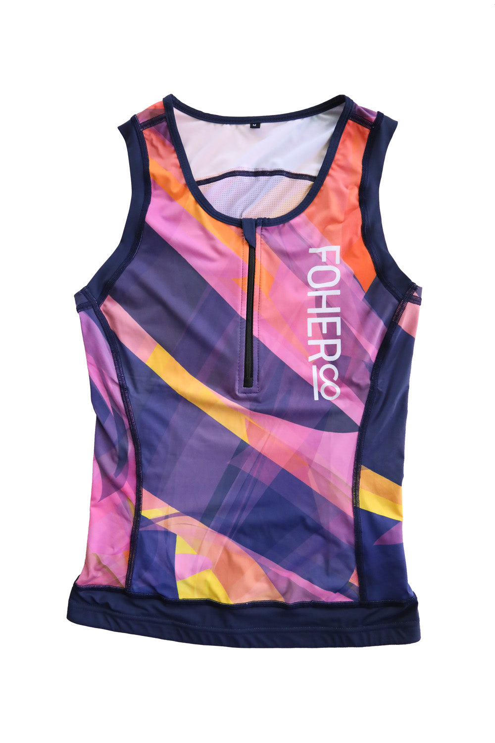 Women's PARAGON Sunrise Zip Front Tri Top - XS, XL LAST ONES