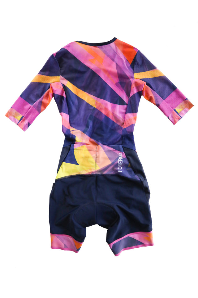 Women's PARAGON Sunrise Aero Sleeved FlyFront TriSuit ARC