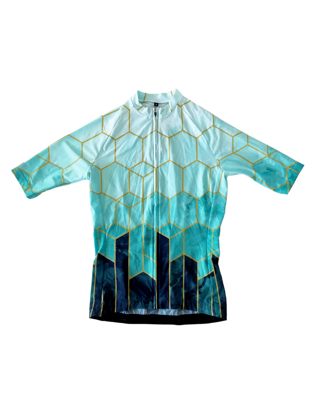 Women's PILLARS Teal Cycle Jersey - XL LAST ONE