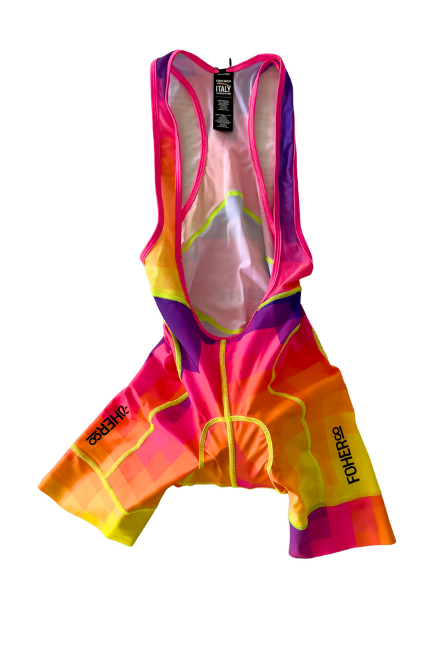 Be Bright Be Seen FLUORO Women's Cycle Bibshort - Full Print