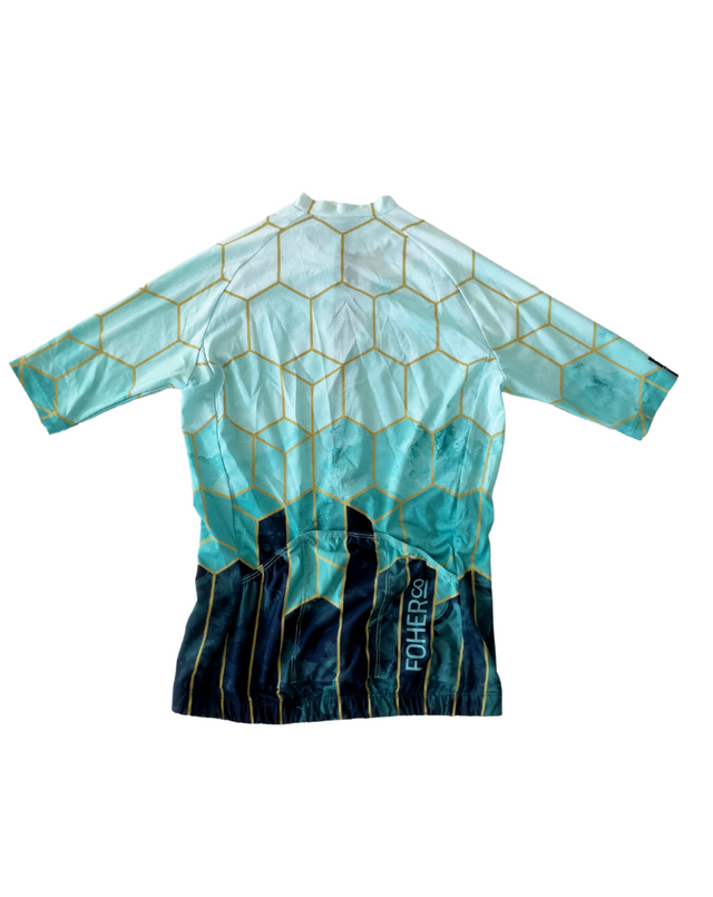 Women's PILLARS Teal Cycle Jersey - XL LAST ONE