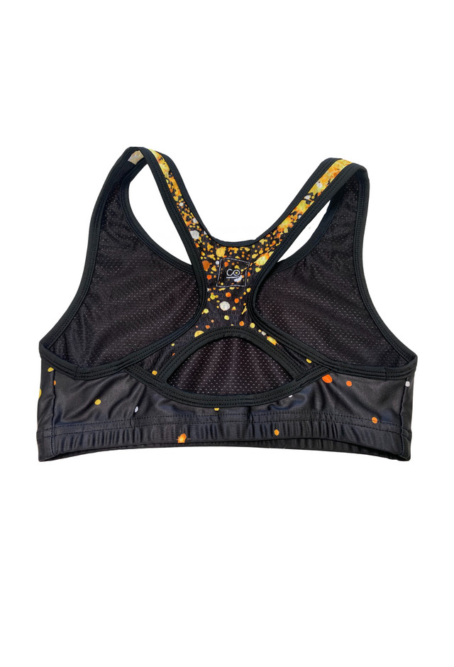 Women's Glitter&Sparkles Stay Gold Support Crop