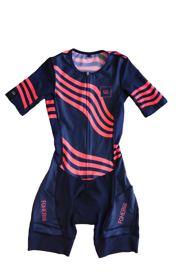 Women's Atlas Aero Sleeved Tri Suit Navy ARC