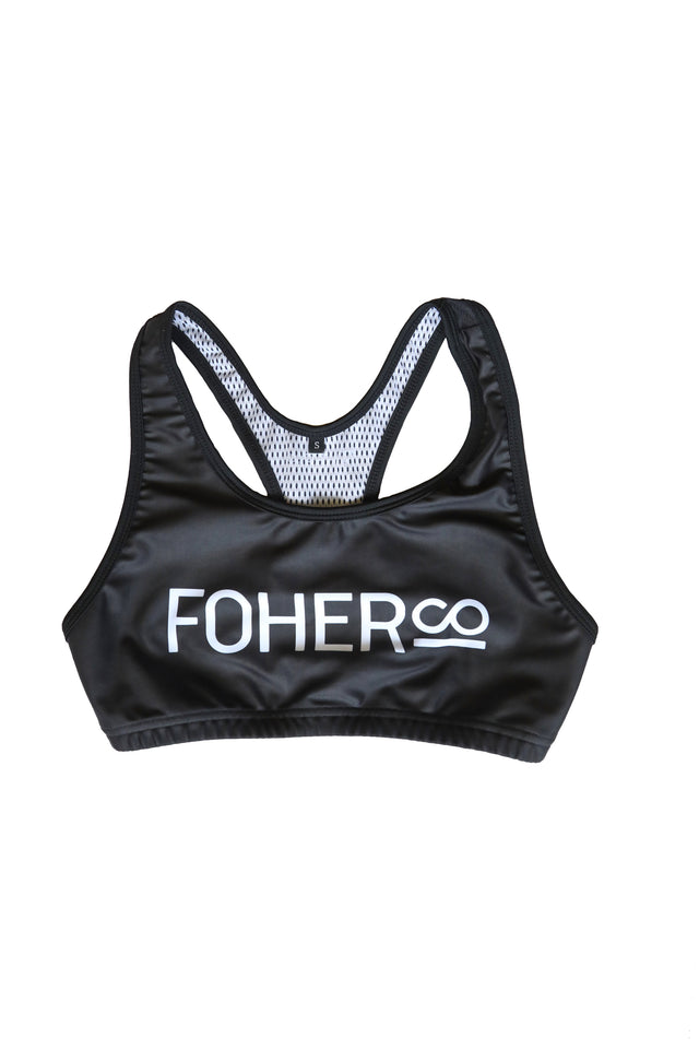 Women's STAPLE Black Support Crop