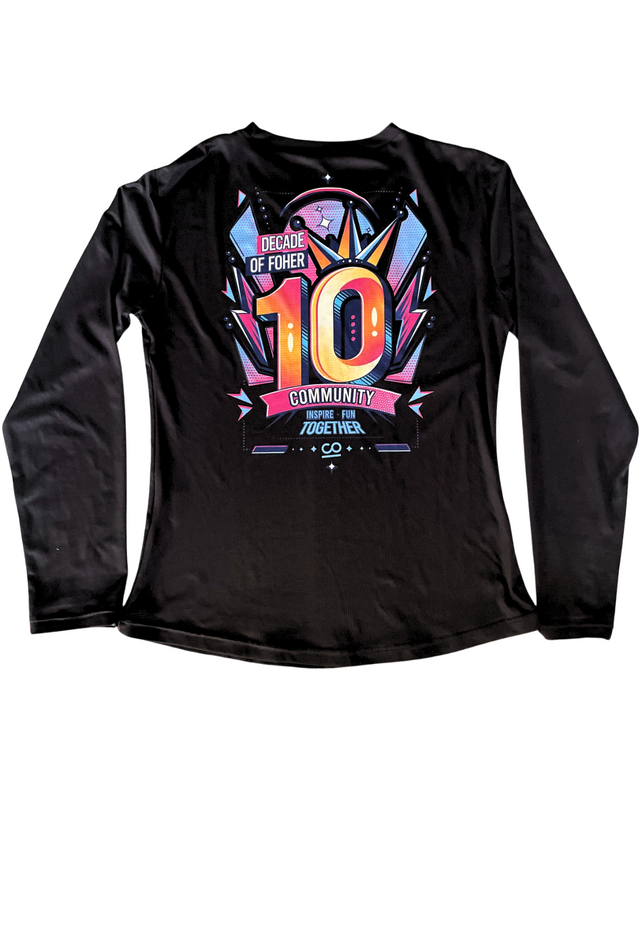 【HI FI FNK】Ten Dirty Vintage Longsleeve Women's Long Sleeved Run Shirt - Ltd Ed. FOHER 10 Year