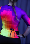 Women's Be Bright Be Seen FLUORO Aero Sleeved FlyFront TriSuit