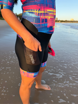 Women's MATRIX Aero Sleeved Flyfront TriSuit - Black