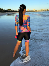 Women's MATRIX Aero Sleeved Flyfront TriSuit - Black