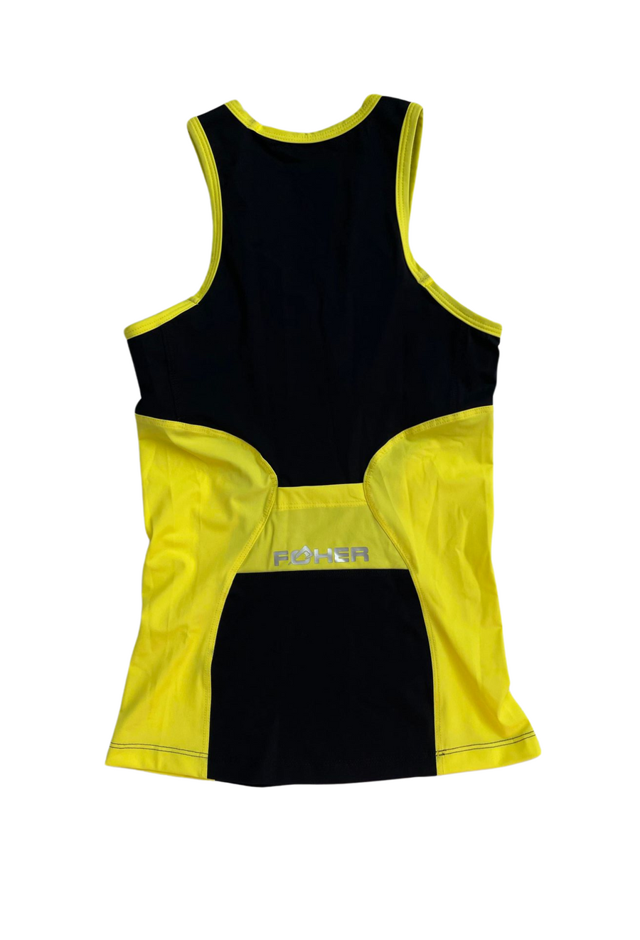 LAST ONE Women's Tri Top - XS Yellow/Black