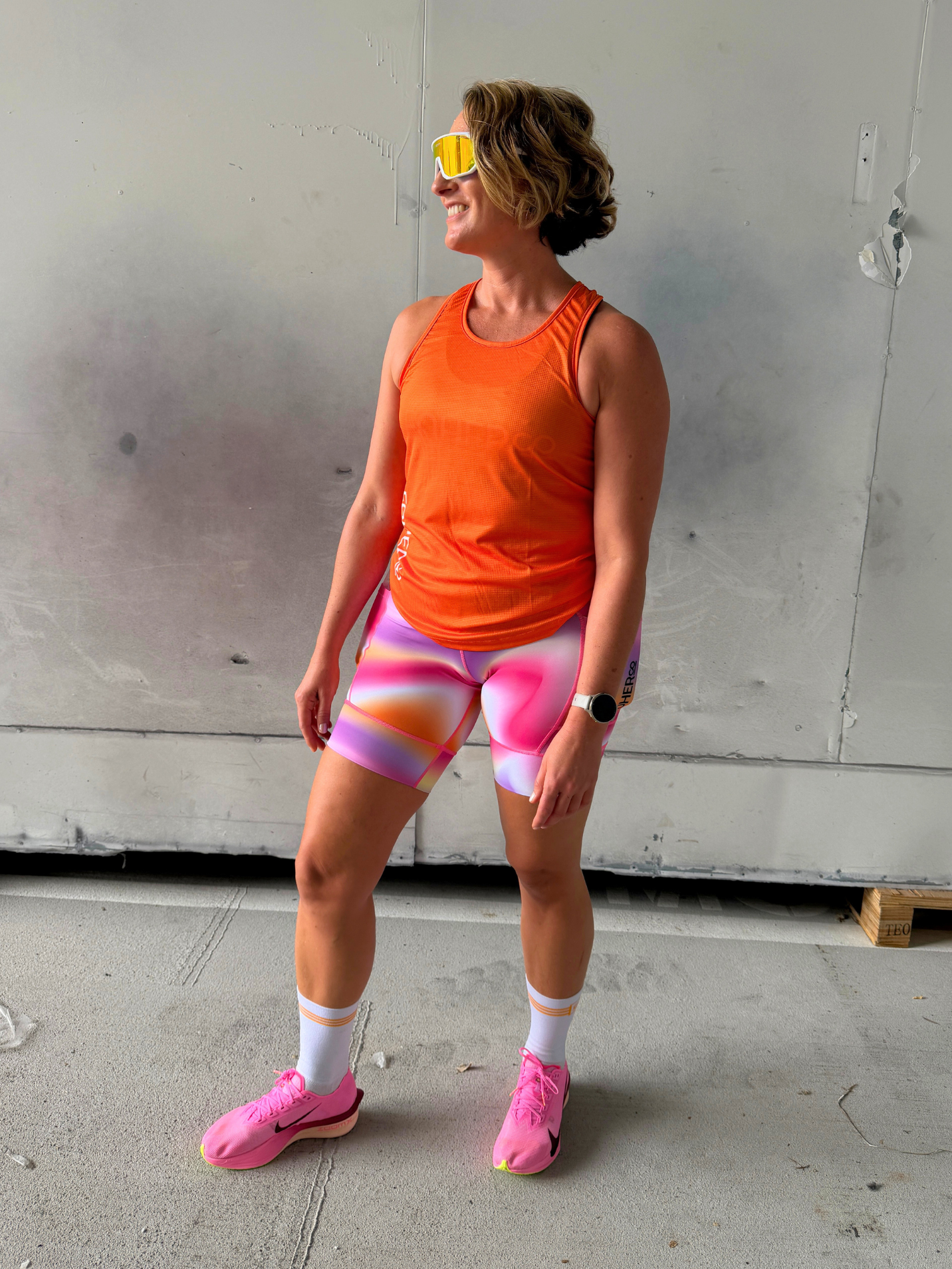Women's Performance Run Singlet - Clementine