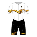 Men's Flyfront TriSuit - White & Gold - XS LAST ONE