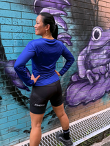 Women's Long Sleeved Run Shirt - Royal Navy