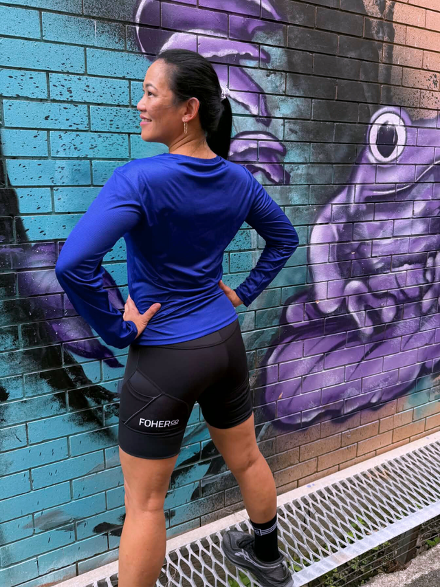 Women's Long Sleeved Run Shirt - Royal Navy