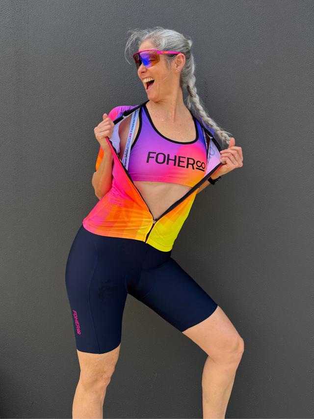 Women's QOM-Fort Cycle Bibshort - Navy