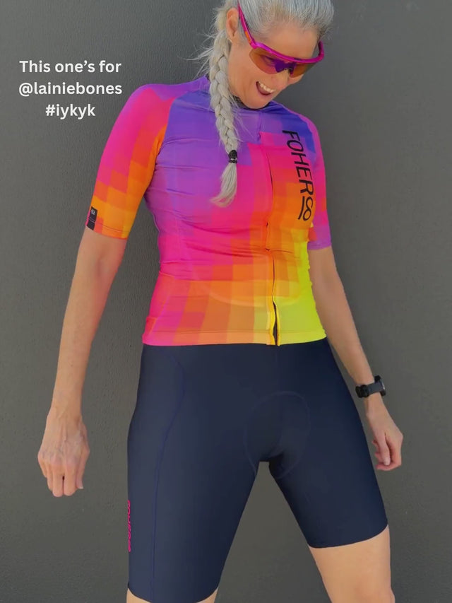 Women's QOM-Fort Cycle Bibshort - Navy