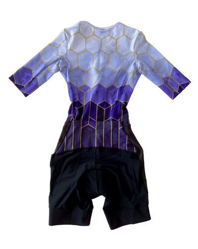 Women's PILLARS Amethyst Aero Sleeved FlyFront TriSuit