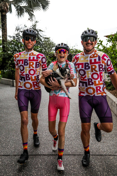 Men's LETTERS Cycle Bibshort - AUBERGINE