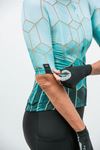 Women's PILLARS Teal Cycle Jersey