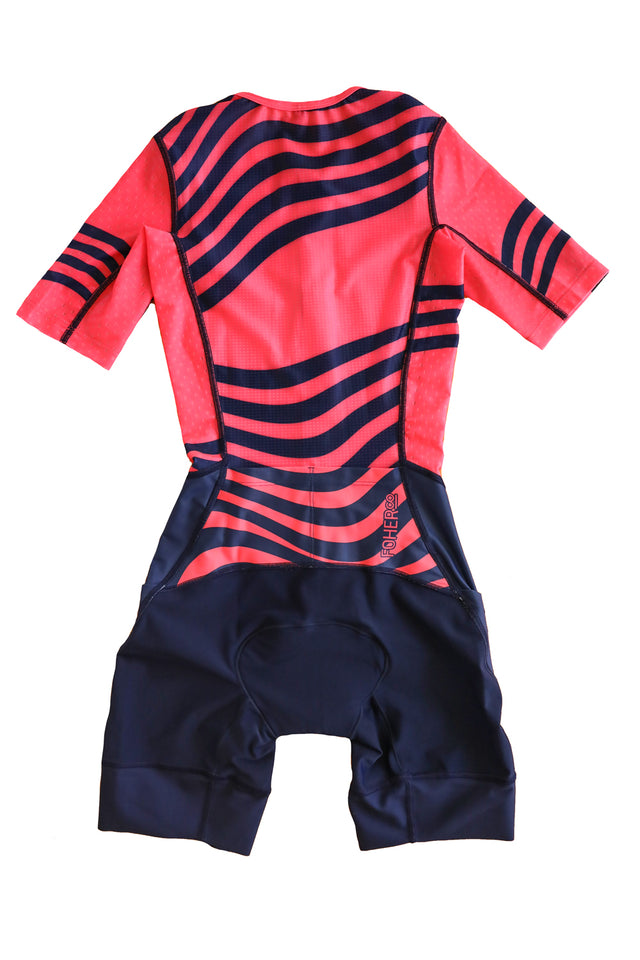 Women's Atlas Aero Sleeved Tri Suit Coral ARC