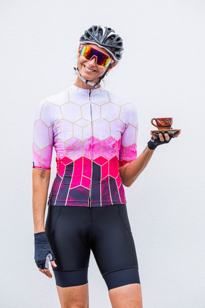 Women's PILLARS Magenta Cycle Jersey